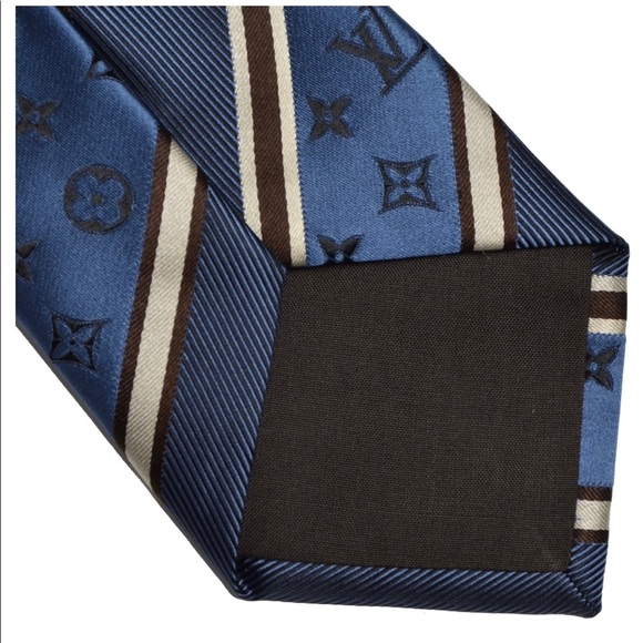 🎁ICONIC🎁✨🆕💯RARE TIMELESS AUTHN LOUIS VUITTON MONOGRAM POWER STRIPE TIE🔥 - Picture 11 of 16